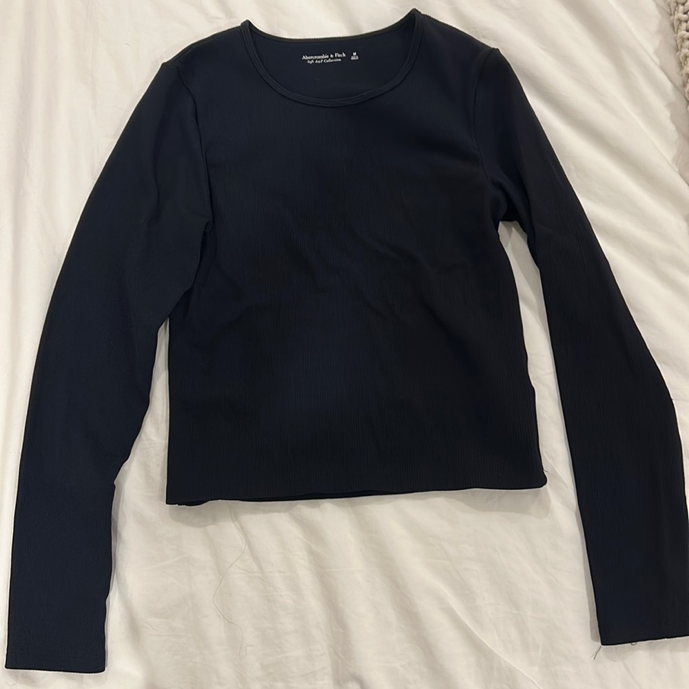 Black Ribbed Long Sleeve